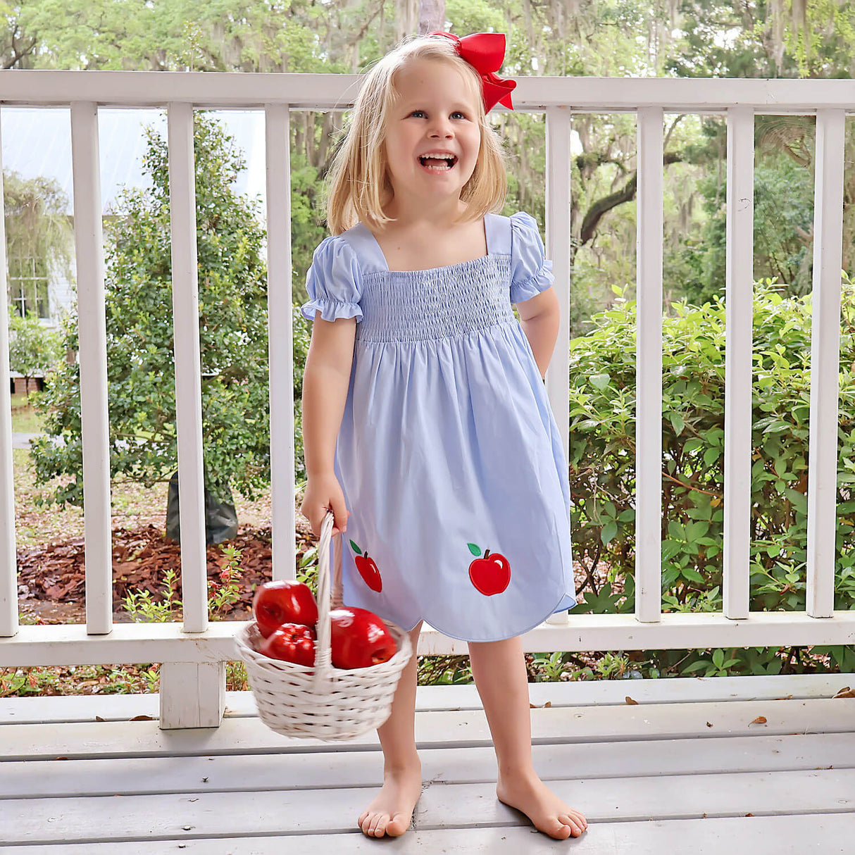Adorable Apple Light Blue Hannah Dress