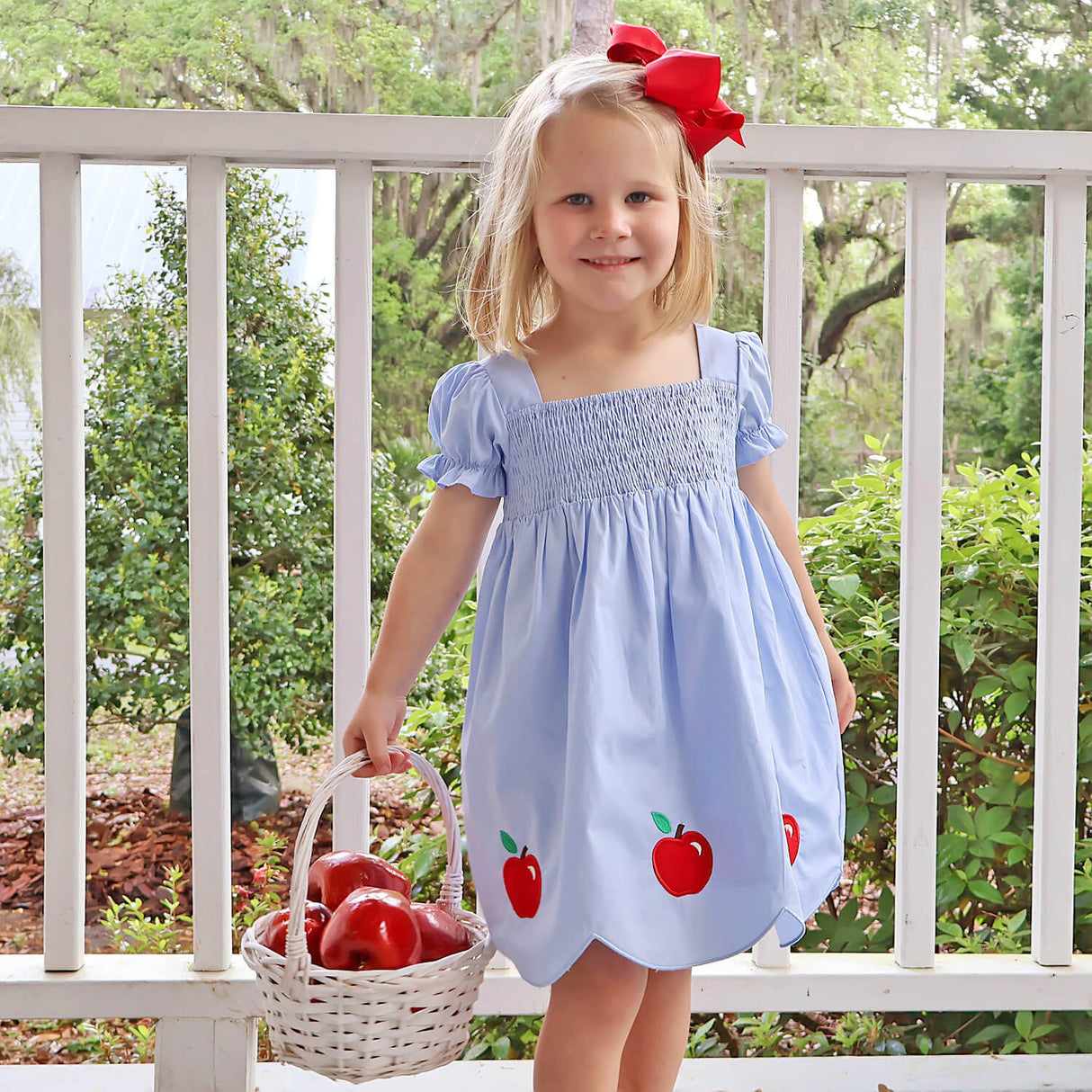 Adorable Apple Light Blue Hannah Dress