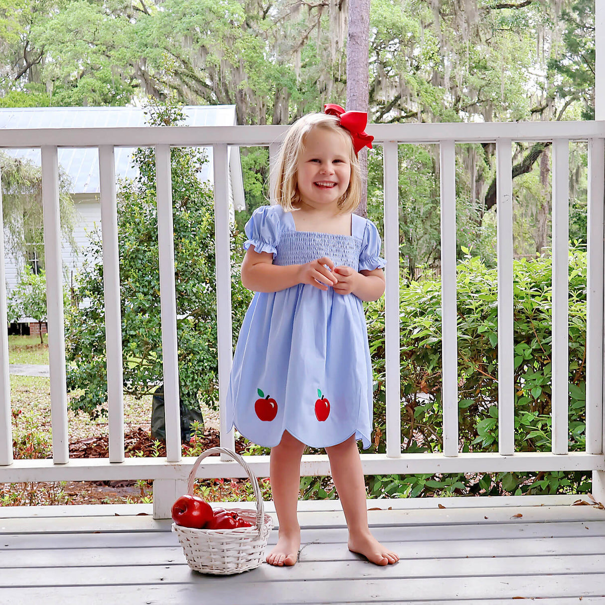 Adorable Apple Light Blue Hannah Dress