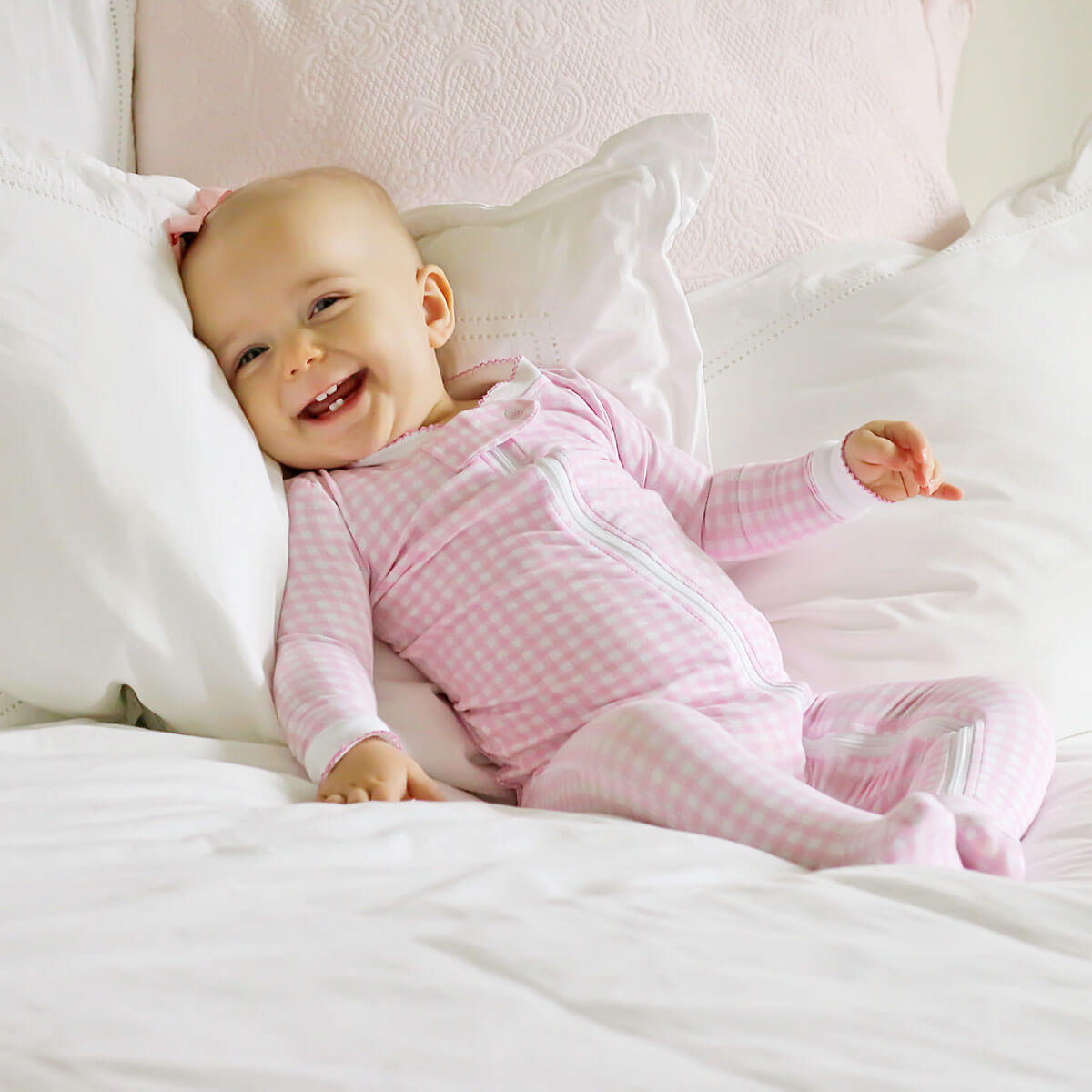 Gingham Zip Sleeper