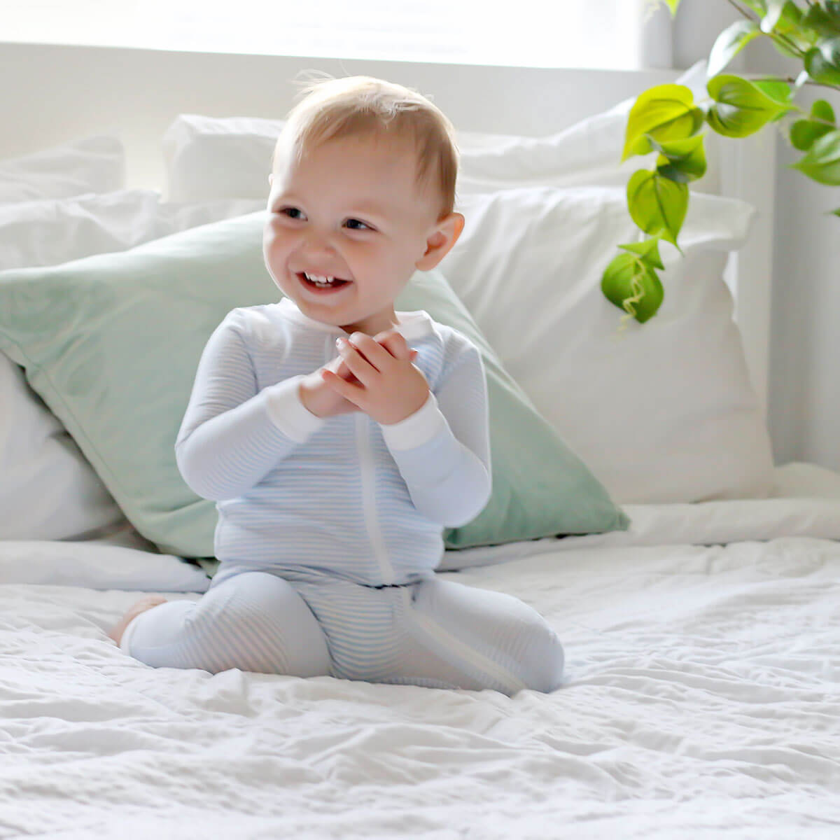 Blue Stripe Zip Sleeper