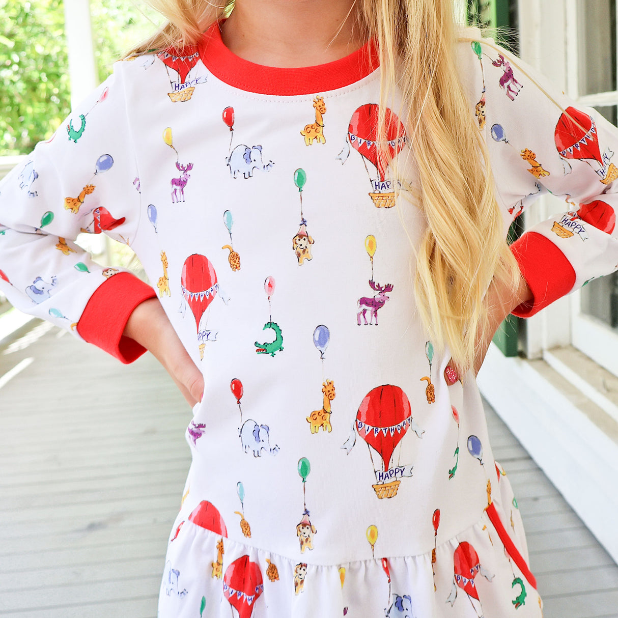 Birthday Balloon Long Sleeve Izzy Dress
