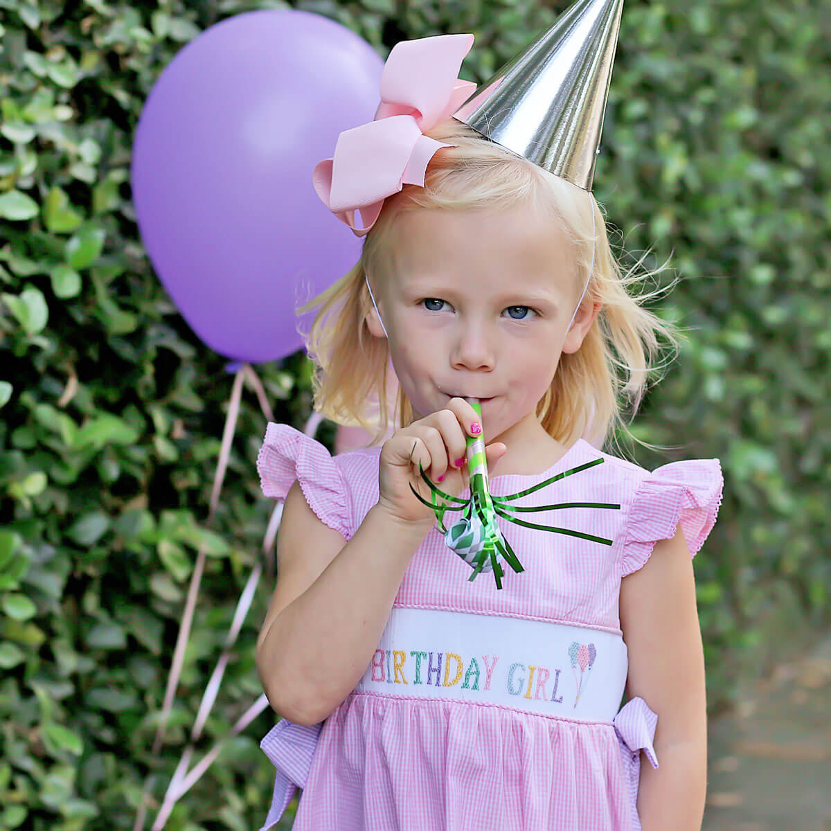 Birthday Girl Smocked Pink Beverly Dress