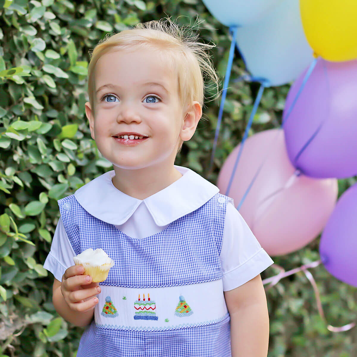 Birthday Smocked Royal Jon Jon