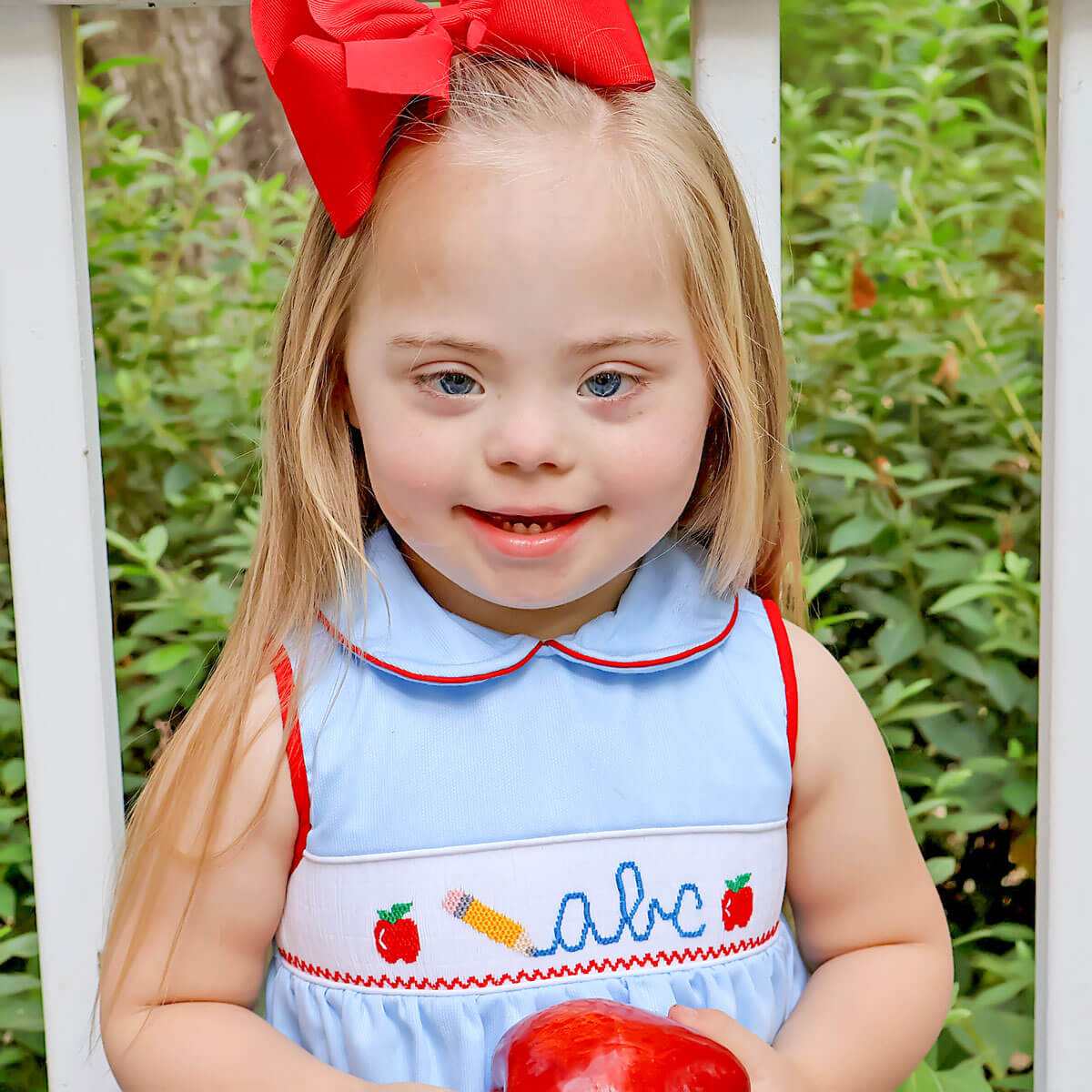 Pencil Light Blue Pique Smocked Collared Dress