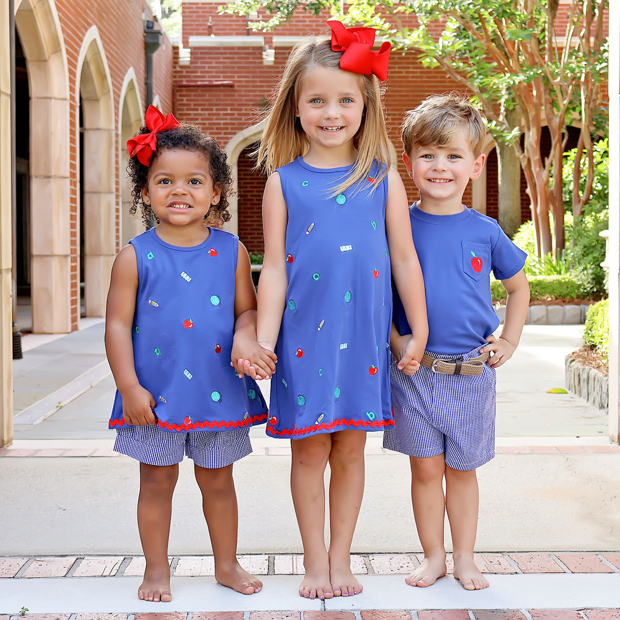 School Rules Blue Gingham Eleanor Short Set