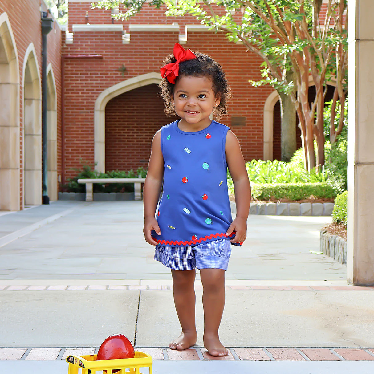 School Rules Blue Gingham Eleanor Short Set