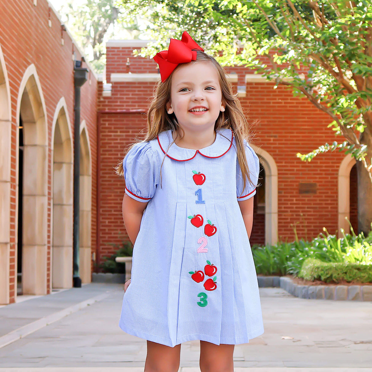 123 Blue Gingham Camila Dress