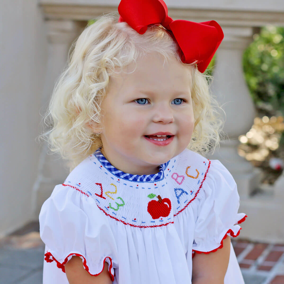 My ABC and 123 Smocked Royal Short Set