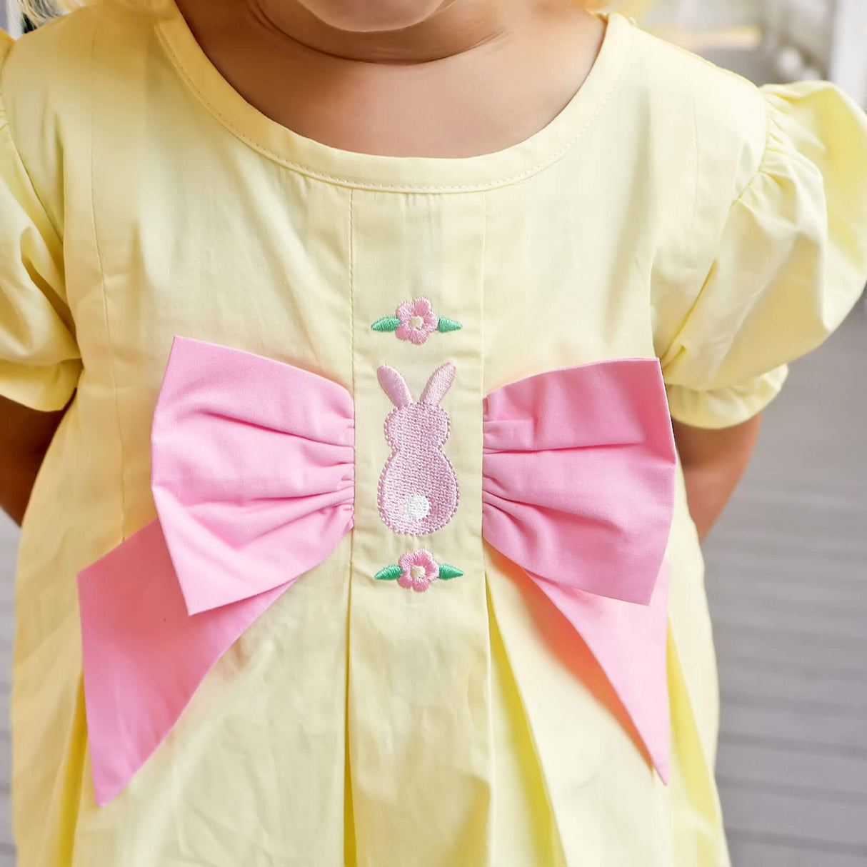 Bunny & Flowers Yellow Isabella Skirt Bubble