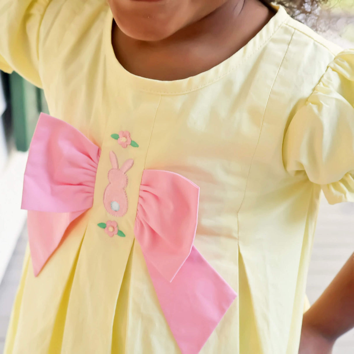 Bunny & Flowers Yellow Isabella Dress