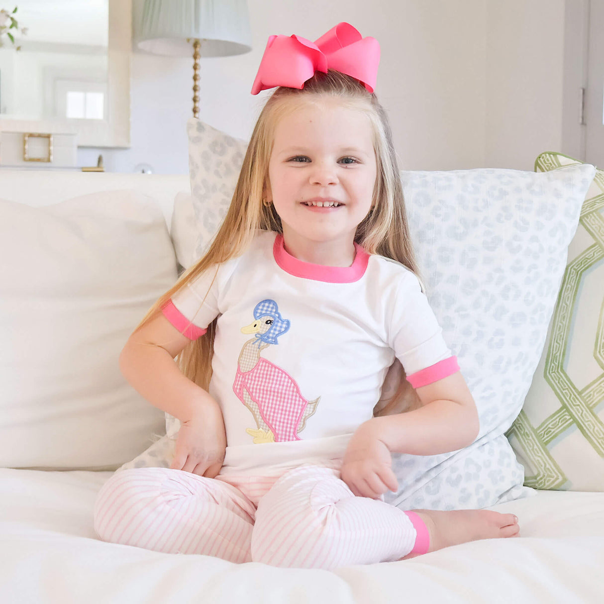 Storybook Friends Pink Stripe Pajamas