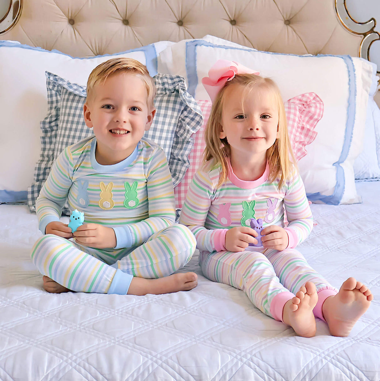 Peeps Pastel Pink Stripe Pajamas