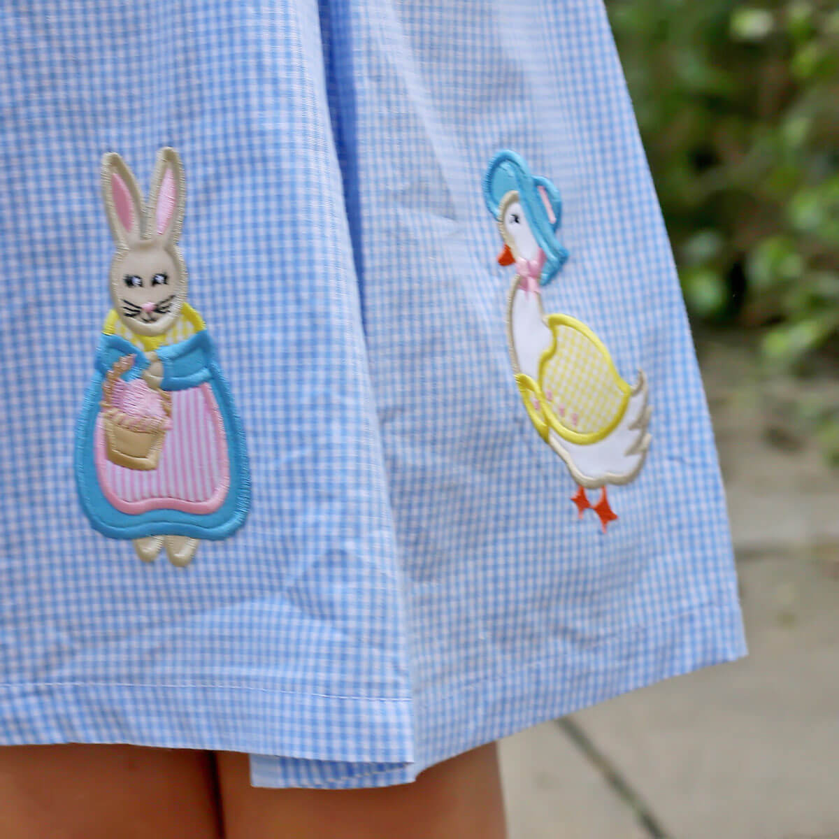Storybook Rabbit Blue Gingham Chloe Dress