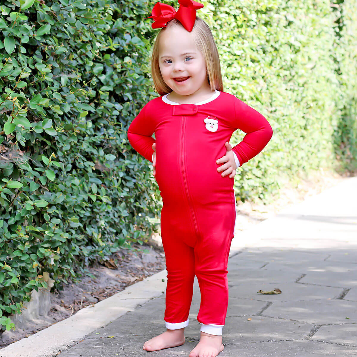 Happy Santa Red Zip Sleeper