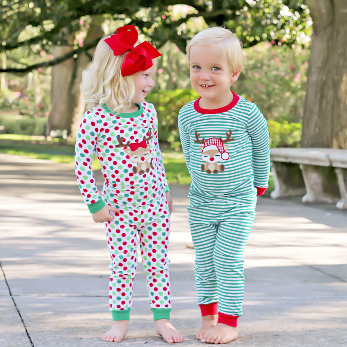 Dashing Reindeer Stripe  Pajamas