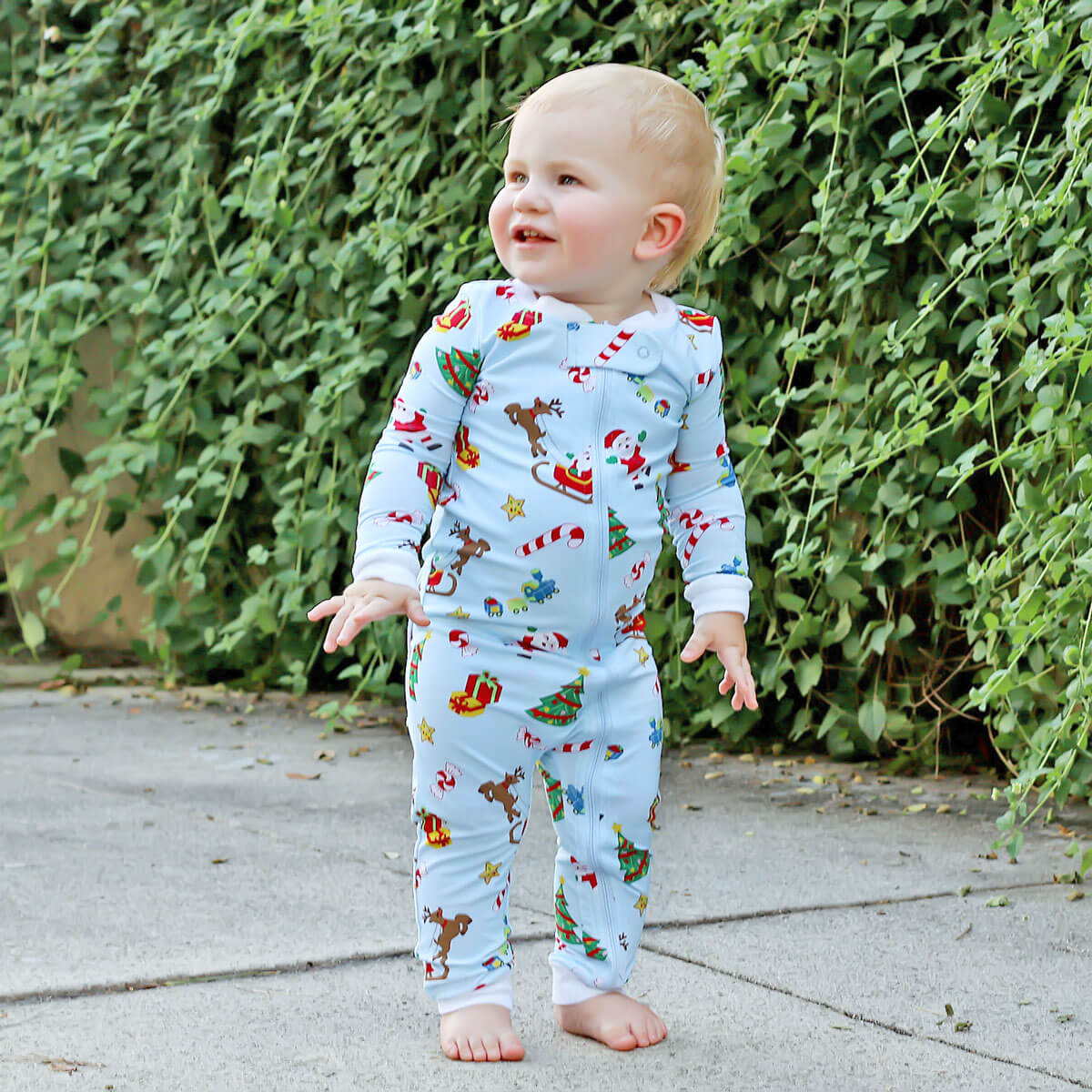 We Believe In Santa Blue Zip Sleeper