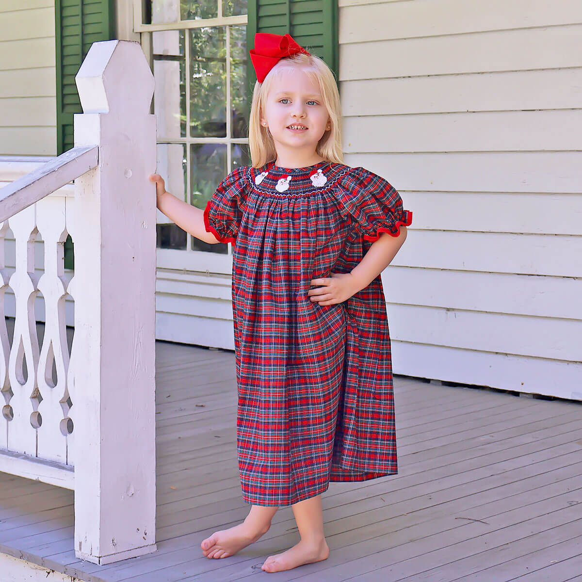 Three Santa Smock Dress main image 1