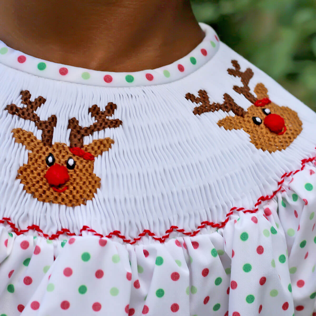 Reindeer Cheer Smocked Bloomer Set