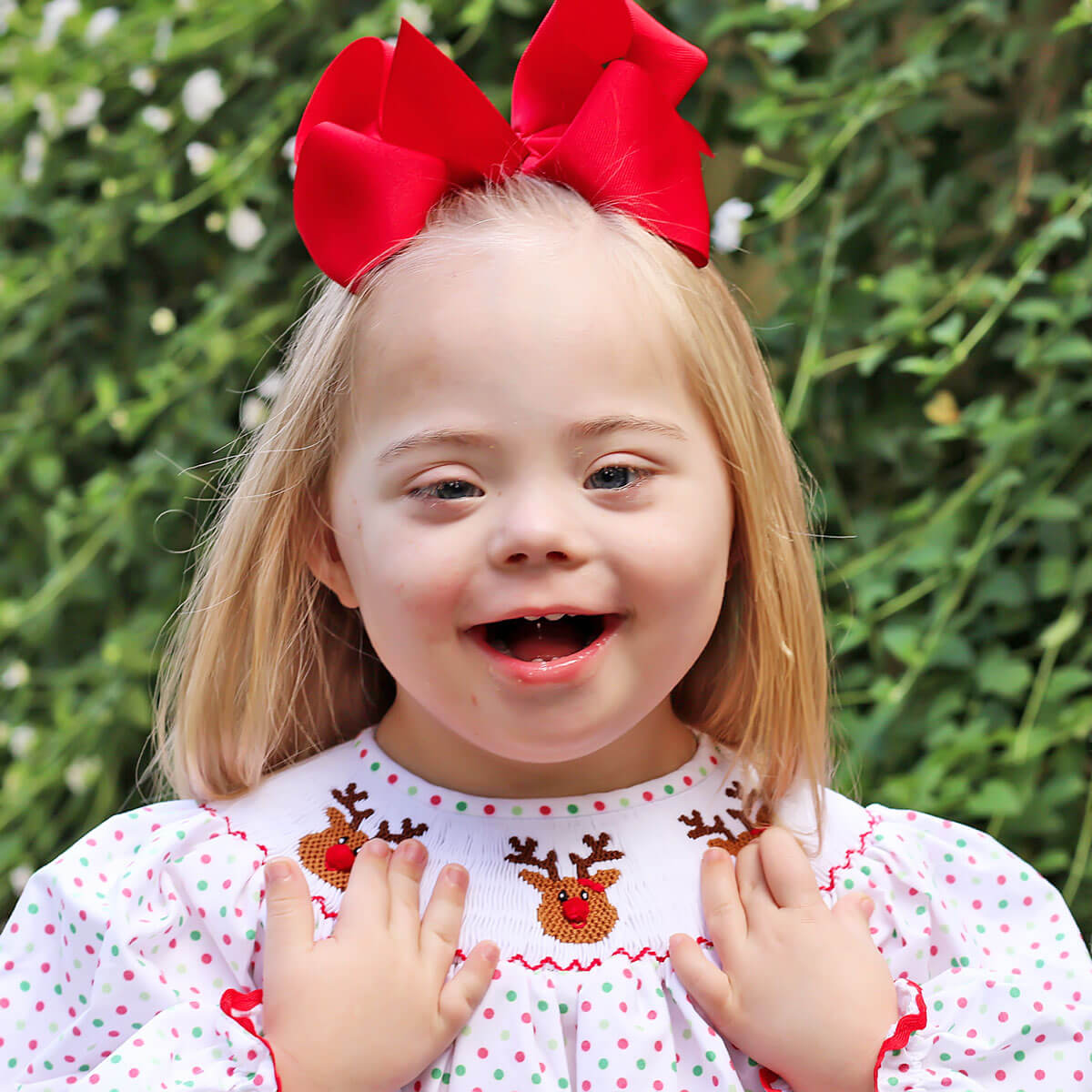 Reindeer Cheer Smocked Bloomer Set