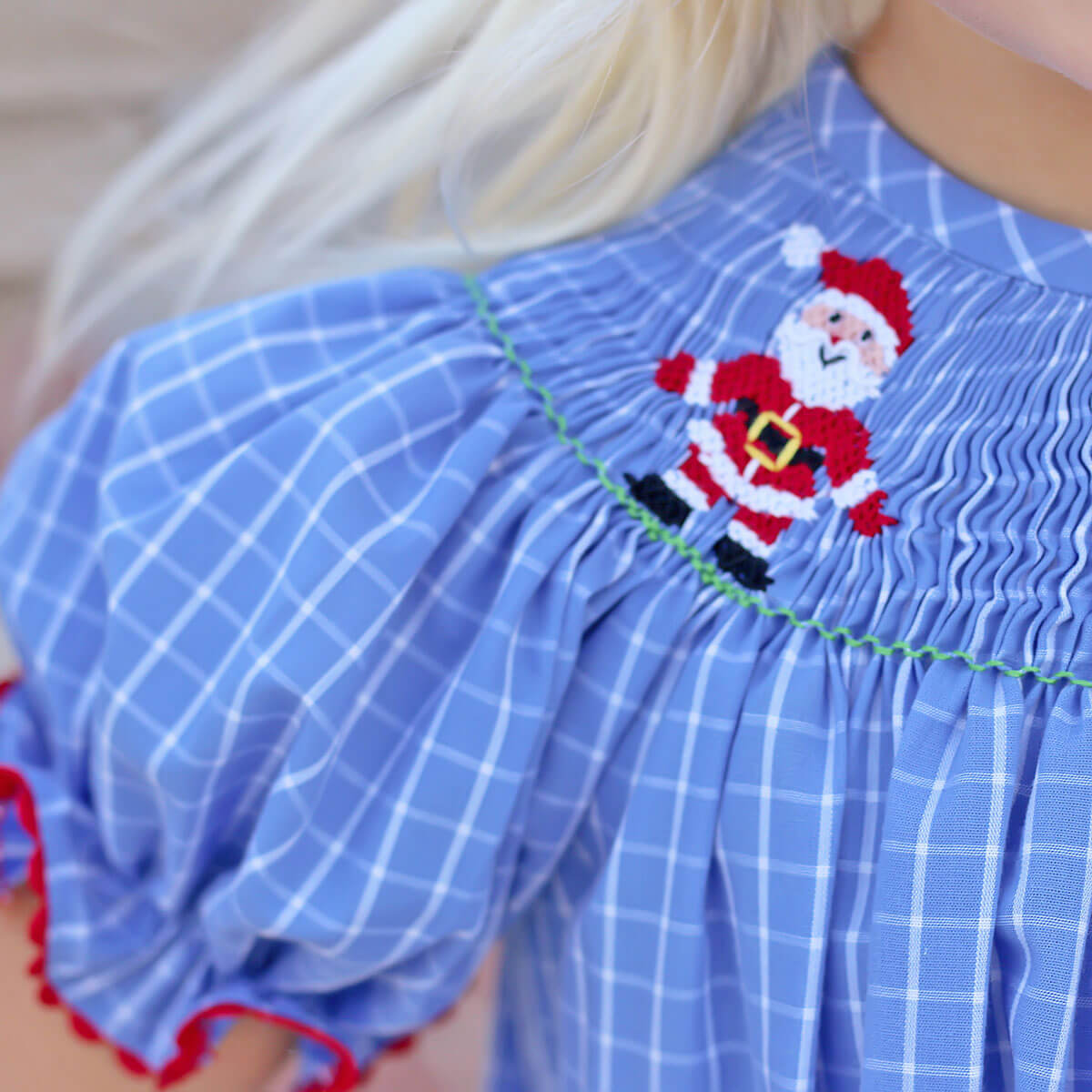 I Believe In Santa Smocked Long Bubble