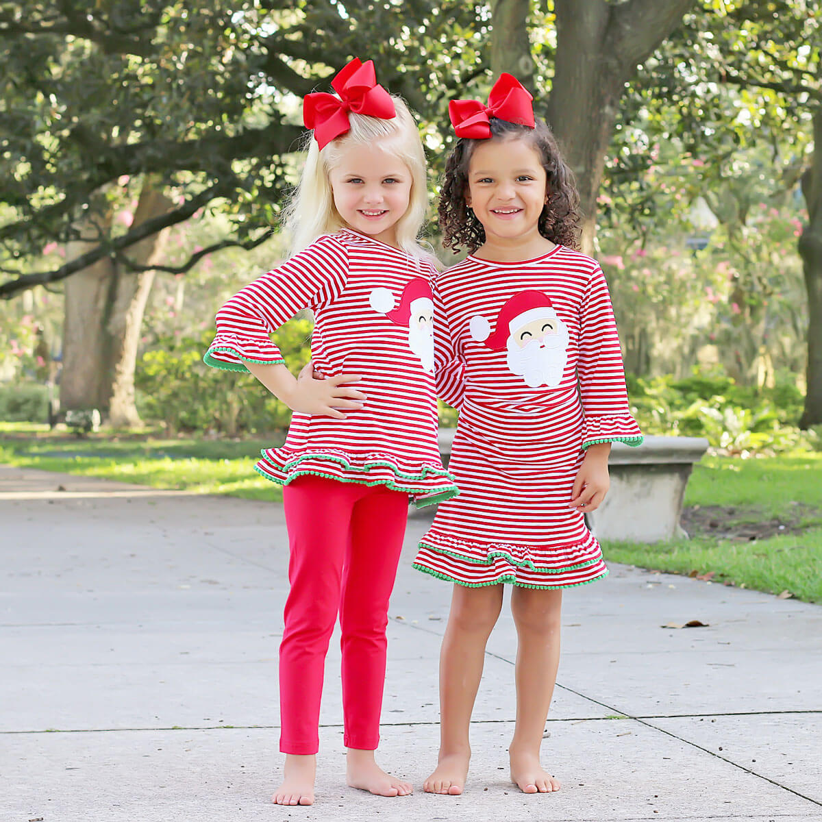 Happy Santa Red Stripe Milly Dress