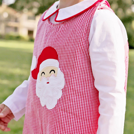 White Long Sleeve Undershirt with Red Trim