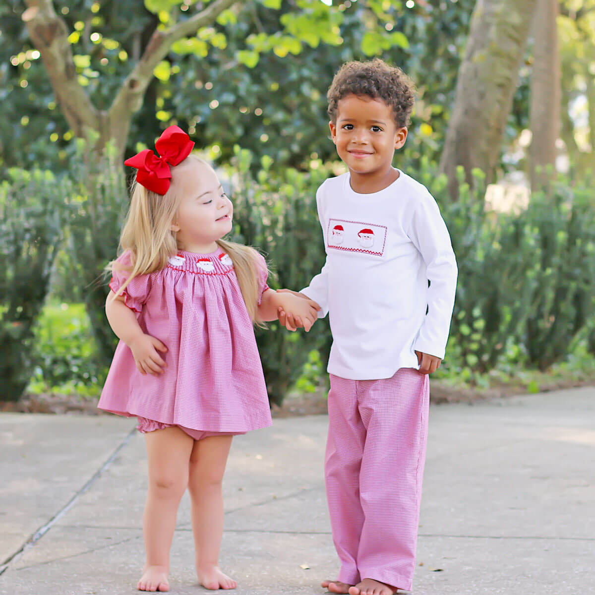 Santa's Favorite Smocked Bloomer Set