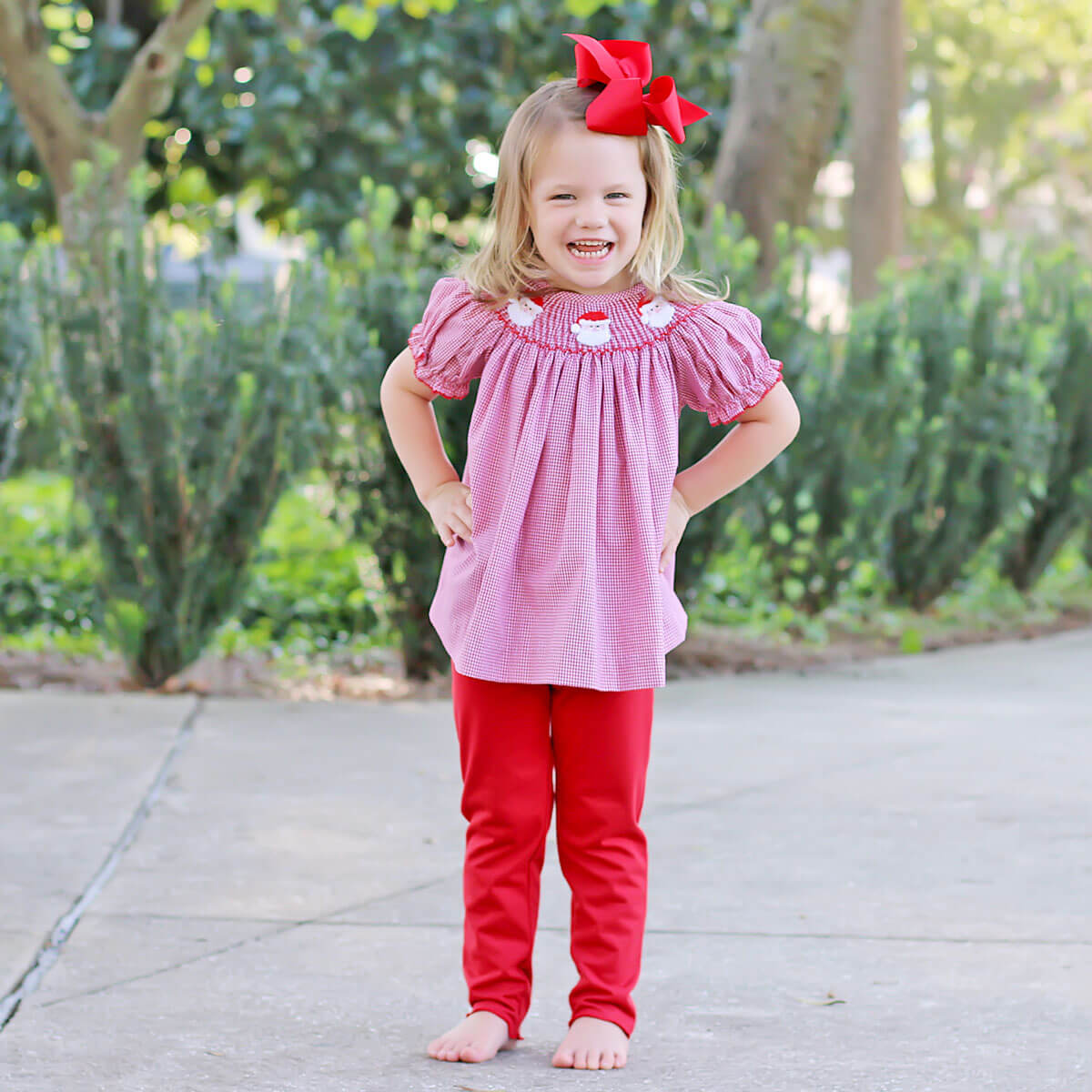 Santa's Favorite Smocked Legging Set