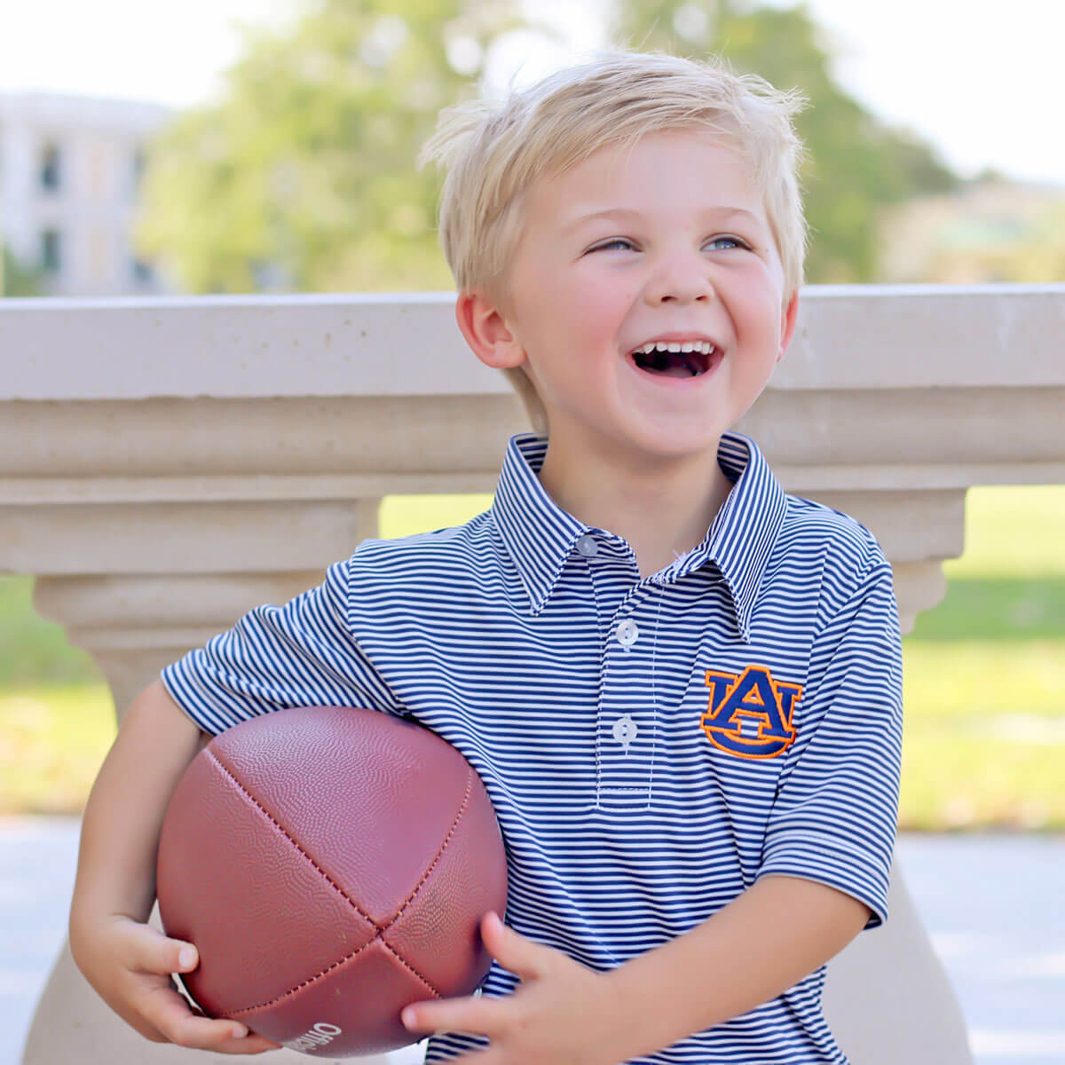 Auburn Embroidered Navy Performance Polo