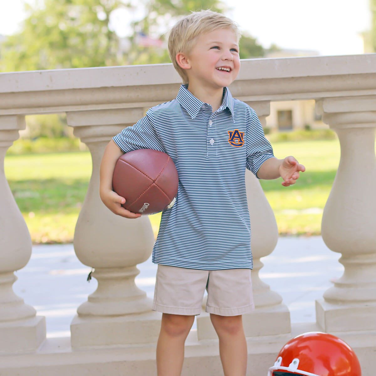 Auburn Embroidered Navy Performance Polo