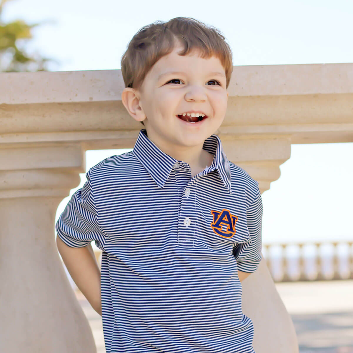 Auburn Embroidered Navy Performance Polo