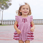Texas A&M Embroidered Maroon Ruffle Bubble