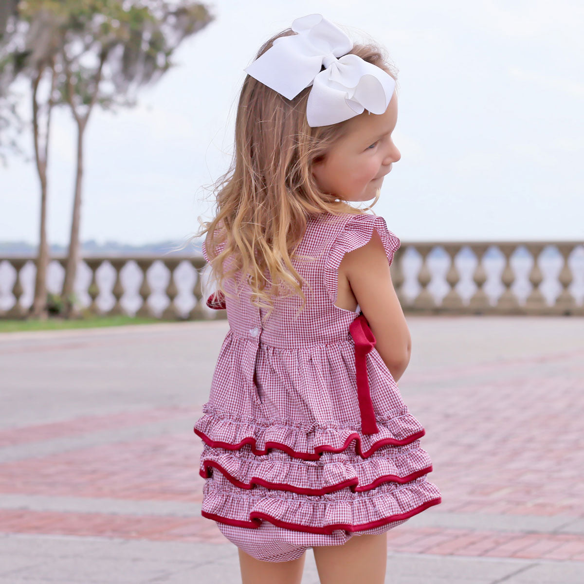 Texas A&M Embroidered Maroon Ruffle Bubble