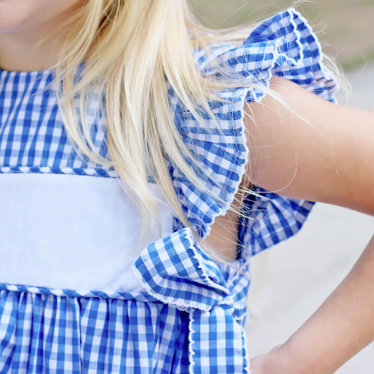 Royal Blue Gingham Avery Dress