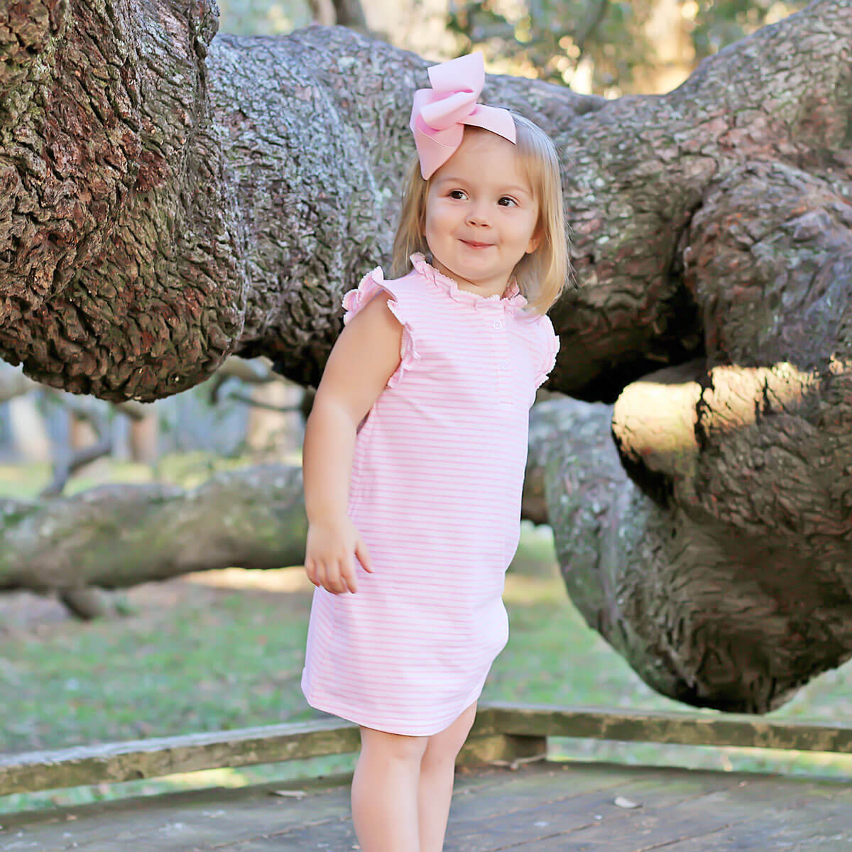 Pink Stripe Nicole Dress