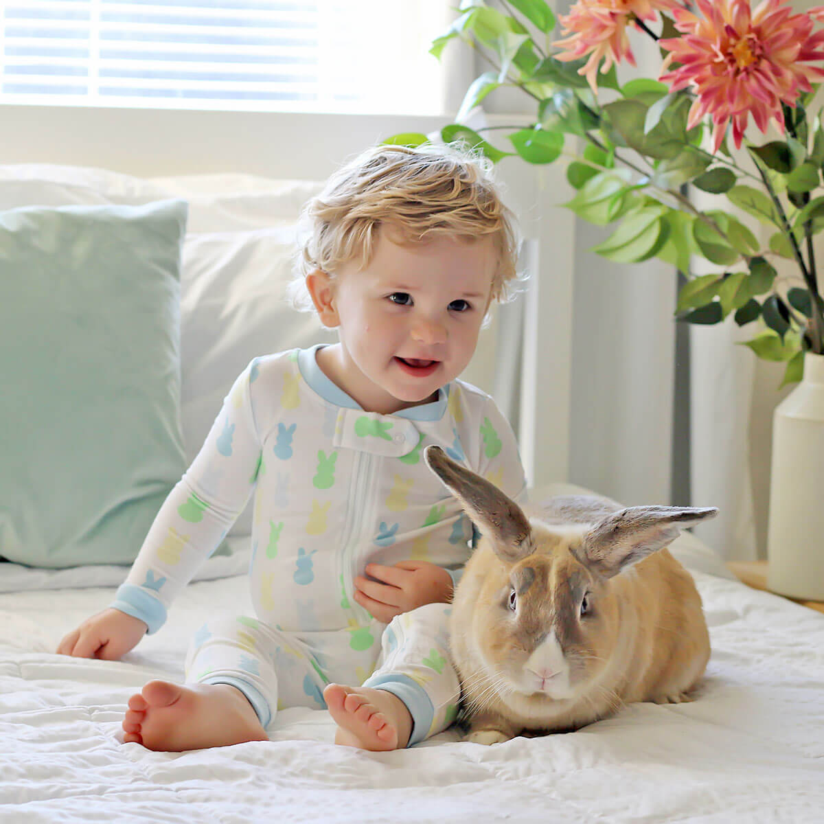 Colorful Peeps Blue Zip Sleeper