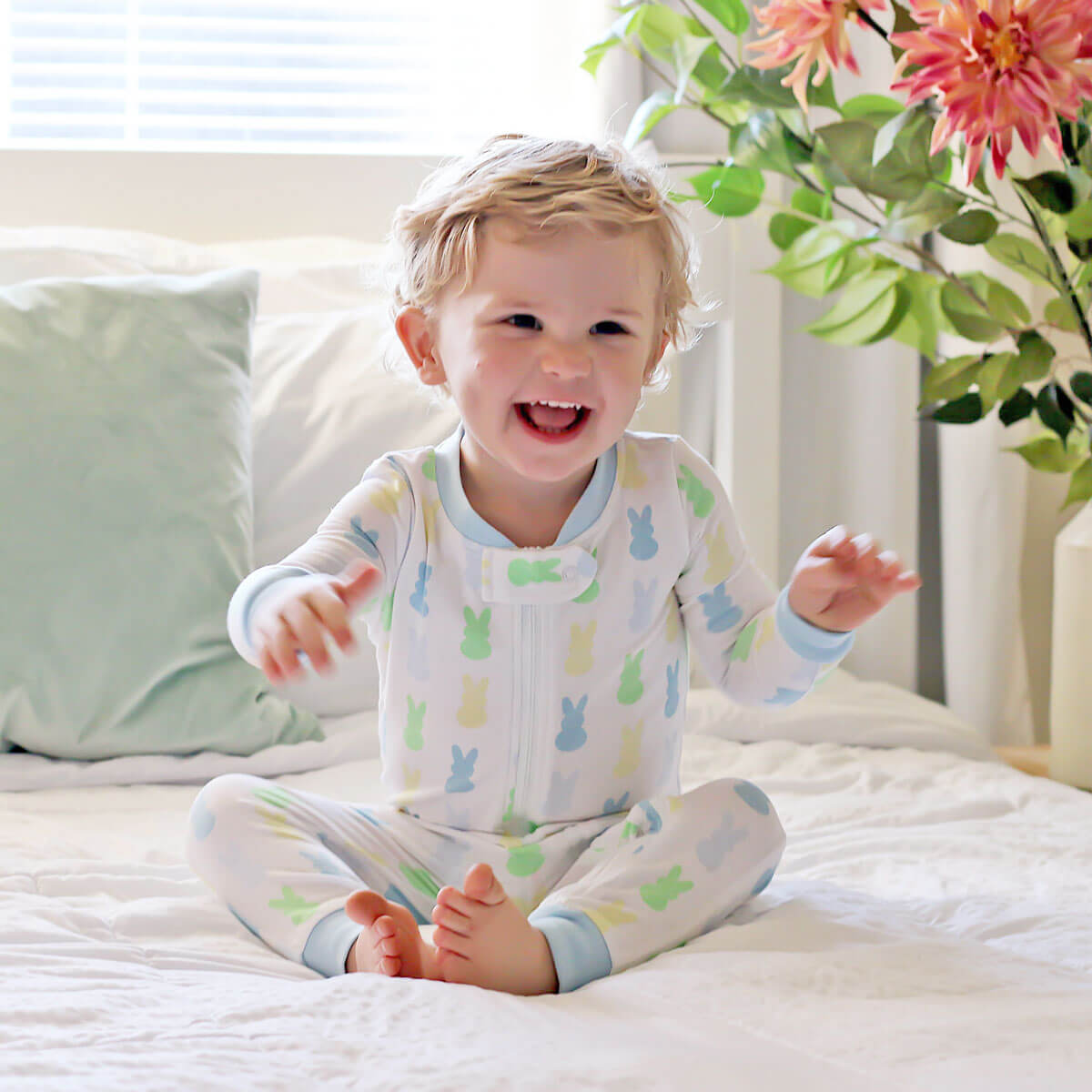 Colorful Peeps Blue Zip Sleeper