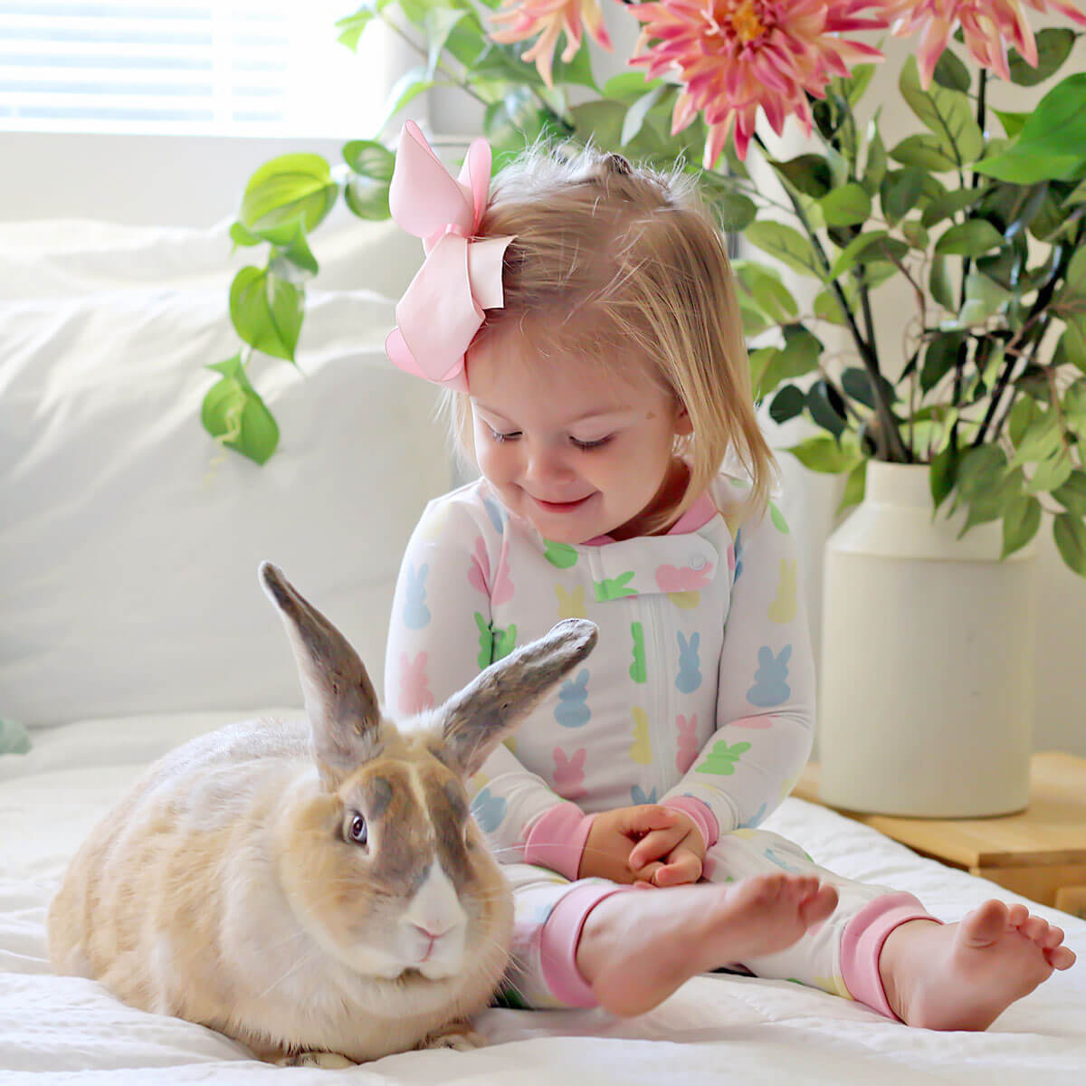 Colorful Peeps Pink Zip Sleeper