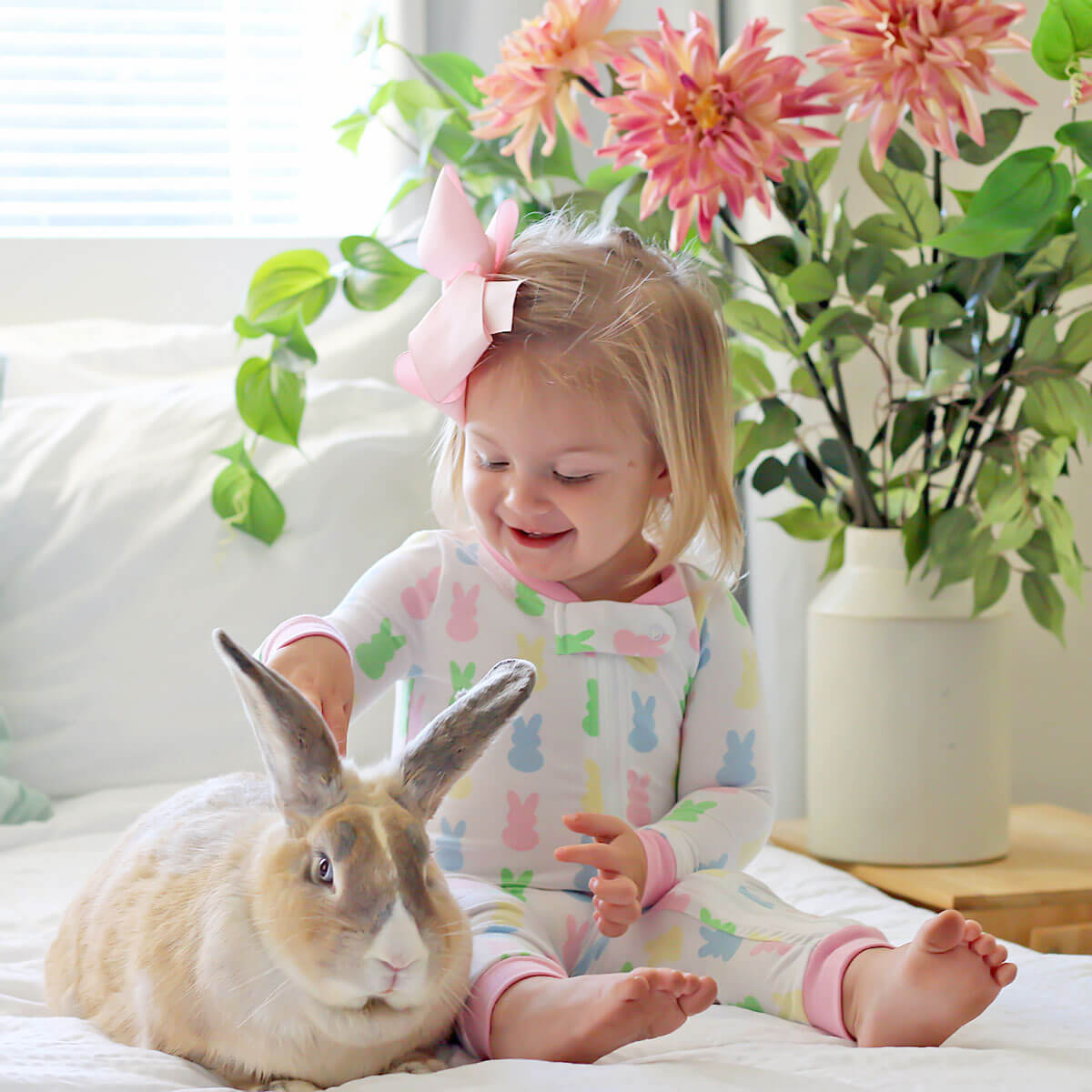 Colorful Peeps Pink Zip Sleeper