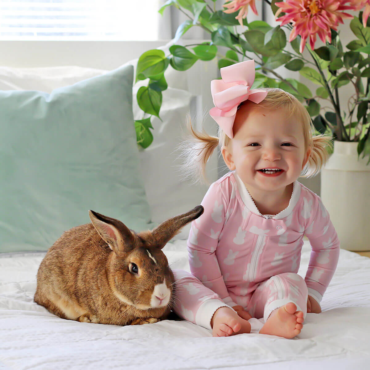 Bunny Peeps Pink Zip Sleeper