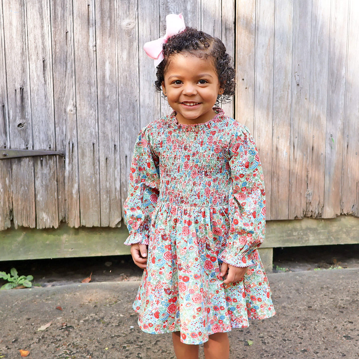 Fall Floral Pink Ariella Dress
