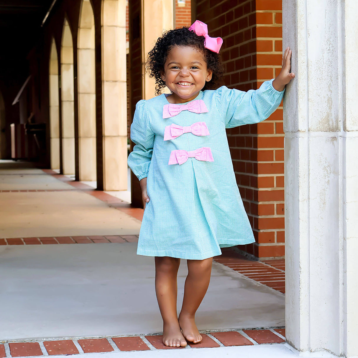 Mint Green Gingham Coco Dress