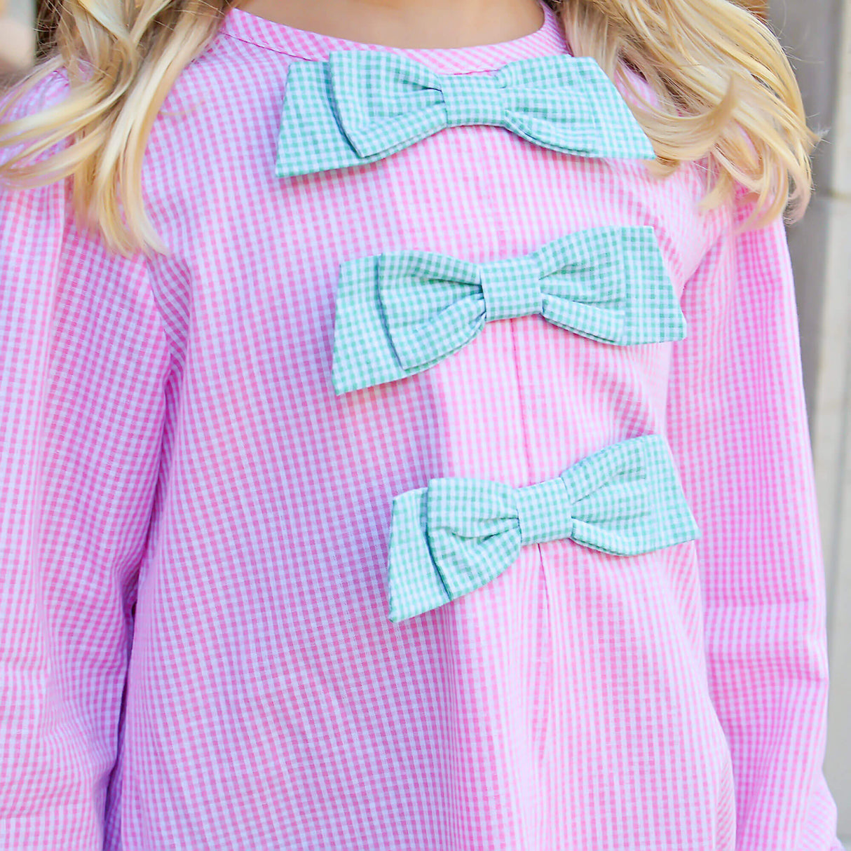 Mint Green & Pink Gingham Coco Legging Set