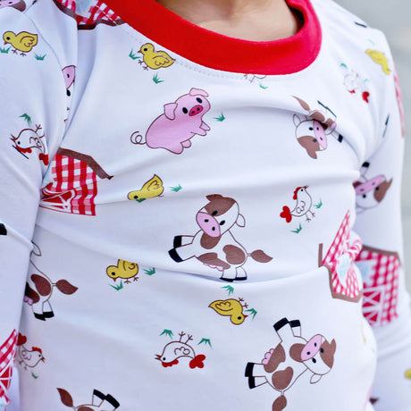 Barn Print Knit Pajamas