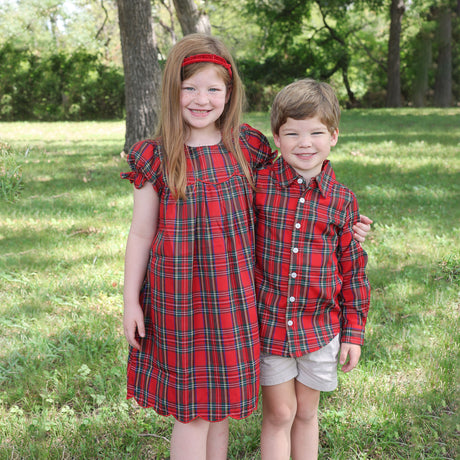 Portland Plaid Red Amelia Dress