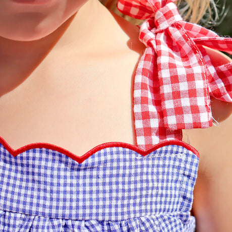 American Flag Blue Gingham Aurora Dress