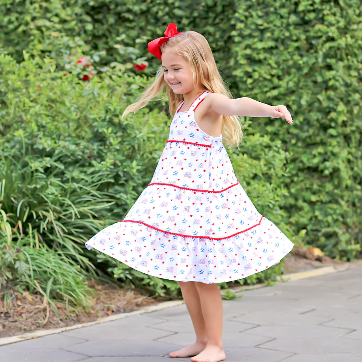 Flag Print Callie Dress