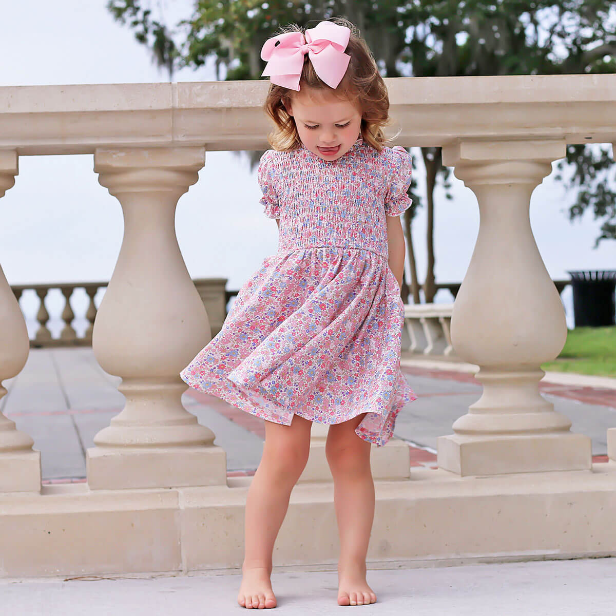 Flowers in Paris Smocked Ariella Dress