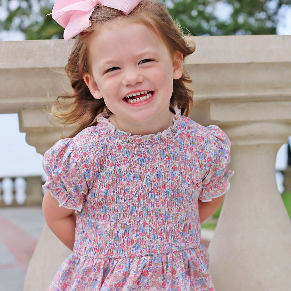 Flowers in Paris Smocked Ariella Dress